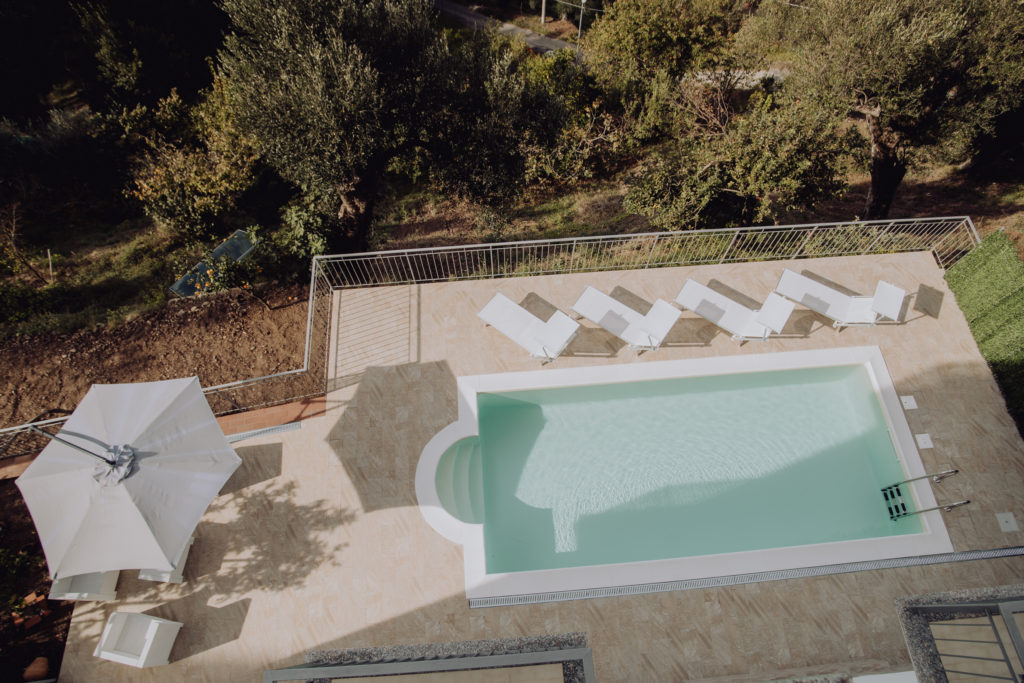 Panorama e piscina dall'alto